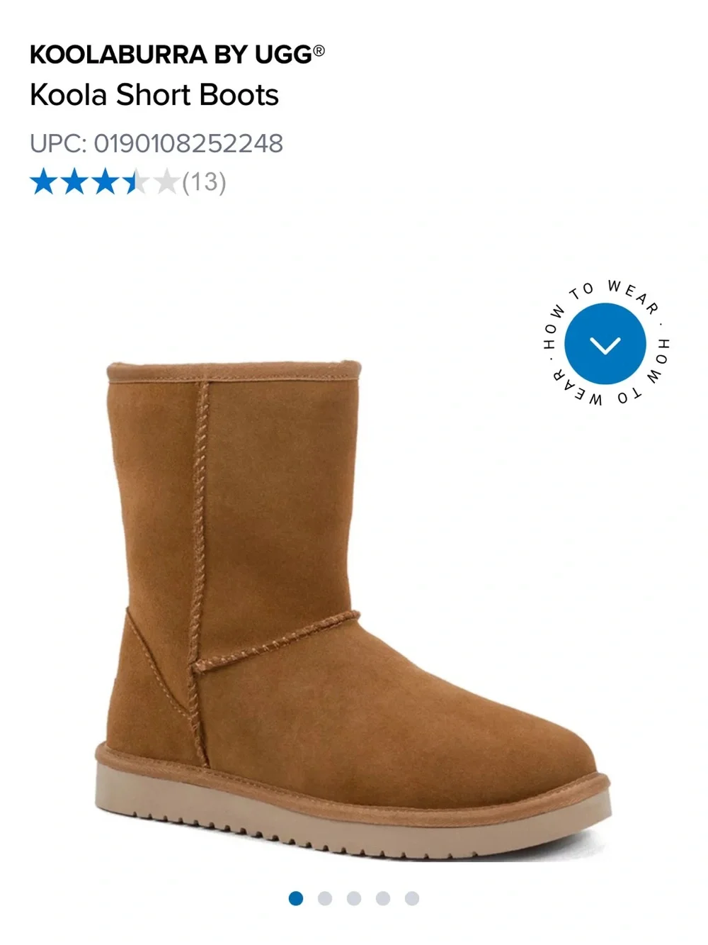 Koolaburra Chestnut Brown Short Suede Boots